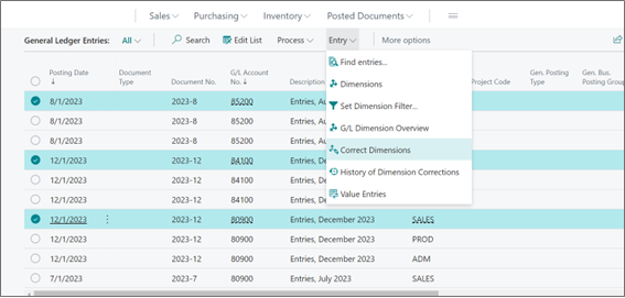 How to use Dimension Correction Tool in Microsoft Dynamics 365 Business ...
