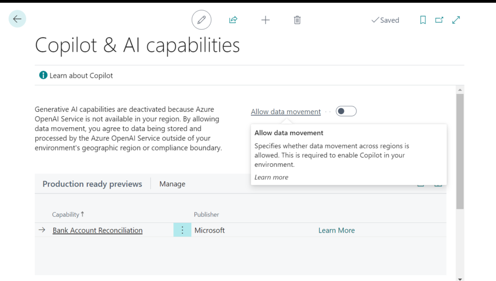 copilot & AI capabilities