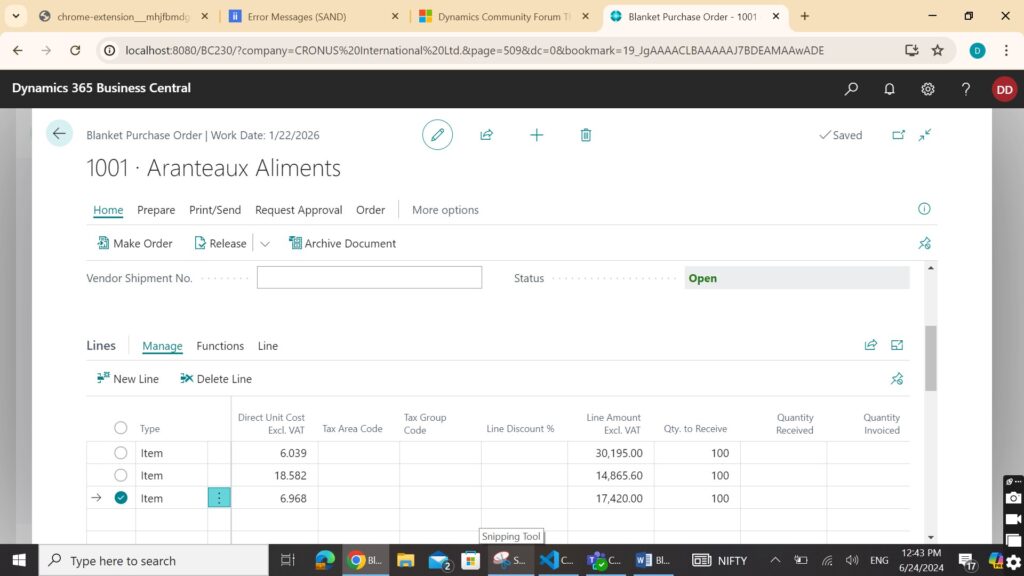 Generate a Purchase Order